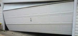 broken garage door before Denver NC