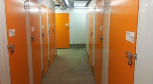 orange self storage door