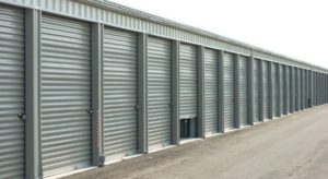 silver roll up self storage doors